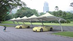 膜结构车棚的制作步骤