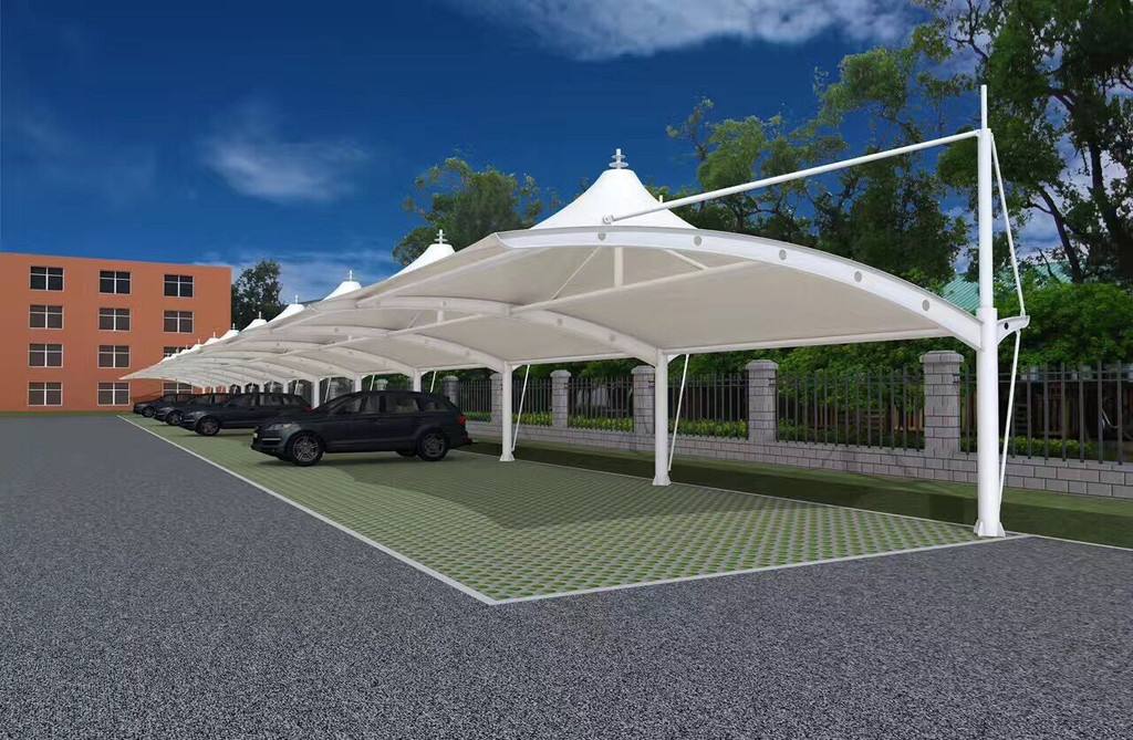 拉杆式膜结构车棚