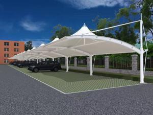 拉杆式膜结构车棚