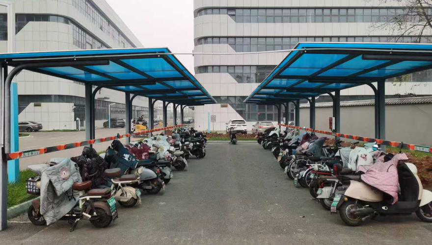 电动车膜结构车棚案例