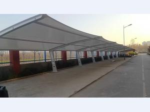 膜结构停车棚安装案例